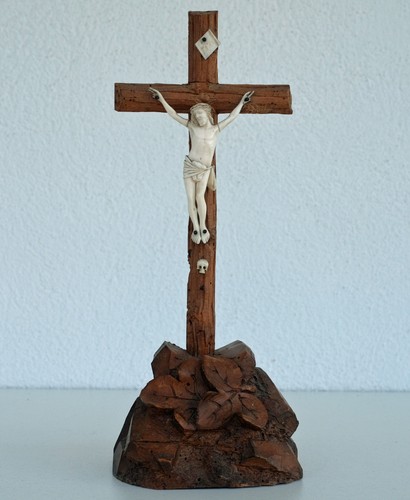 Ancien christ croix - en, bois