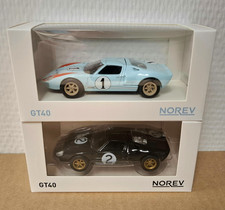 Lot Ford GT 40 Gulf #1 + Ford GT 40 #2 Le Mans 1966 1/43 Norev Neuf en boite