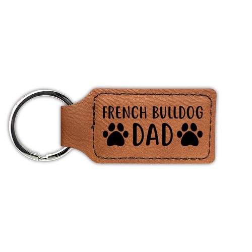 French bulldog dad - bulldog, keychain