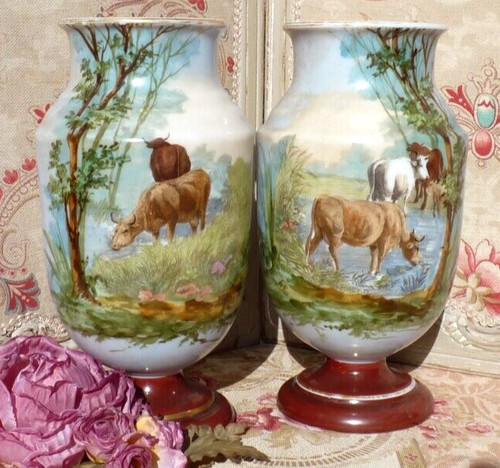 Ancienne paire vases - paire, de