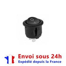 1 pièce 16 mm diamètre interrupteur à bascule rond noir 2 broches marche-arrêt