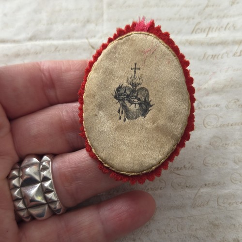 Scapulaire ancien reliquaire - ancien,