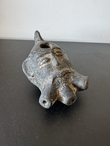 Lampe huile anthropomorphe - lampe,