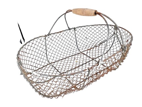 Ancien panier fil fer - en,