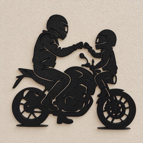 Décoration murale motard moto - murale,