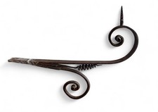 Antique Wrought and Wrought Iron Lantern Holder or Newsstand