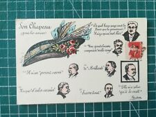 XH148 Postcard Fancy 1900 Mini Comics - The Hat Men Politicians