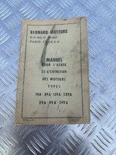 Manuel utilisation et entretien moteur Bernard  19 - 39 - 139- 239 - 29 - 49