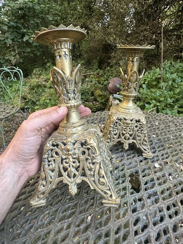 Paire bougeoir bronze - de,