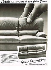 1981 ADVERTISING GERARD GUERMONPREZ Leather Sofas