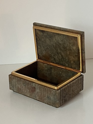 Boîte bijoux albâtre - boîte, en