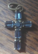 ancien pendentif croix laiton