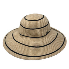 Wallaroo Hat Company Savannah Wide Brim Sun Hat One Size Adjustable Beige Paper