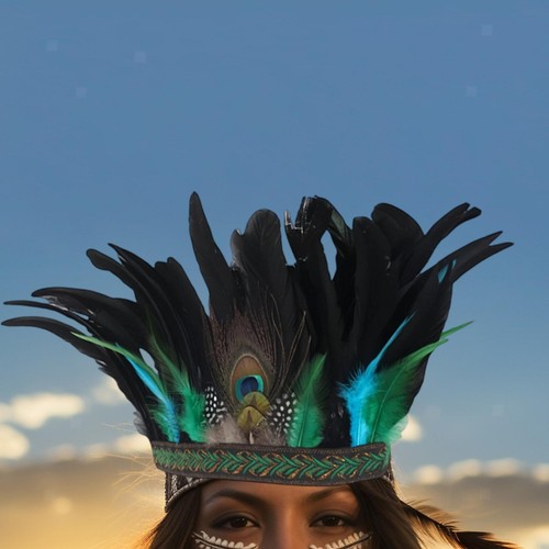 Coiffe plumes chapeau - coiffe,
