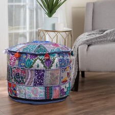 Nouveau tabouret boho patchwork pouf ottoman vintage décor de salon ethnique
