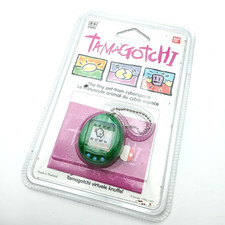 Original Tamagotchi RARE Bandai 1996-1997 blister scellée G1 - Vert transparent