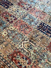 Large Pakistani Wool Rug Fully Handmade Box Decor