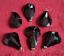 Lot de 6 Boules de Noël Décorations Sapin de Noël en Verre Noir