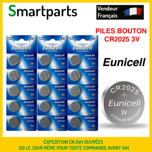 Piles eunicell cr2025 lot - piles, 3v
