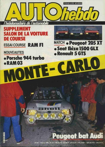 Auto hebdo 457 02 1985 - auto, 07/02/1985
