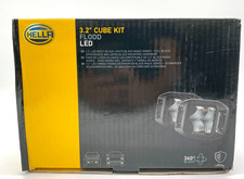 Hella 3.2 Inches Cube Kit Flood LED Built In AUX Lights Black Magic Series