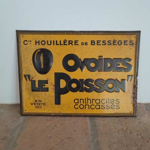 Ancienne tôle cie houillère - ancienne,