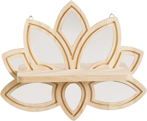 étagère murale lotus bois - murale,