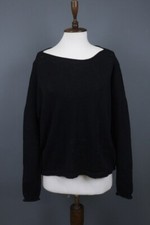 SARAH PACINI Black Long Sleeve Comfortable Relaxed Knit Sweater Size OS