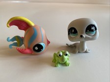 Littles Pet Shop Sportiest Seal 541 & Funniest Angelfish 884 Authentic 2007