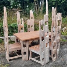 Table + 6 Chaises Brutaliste