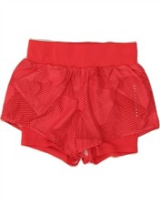 CRIVIT Womens Sport Shorts UK 8/10 Small  Red Geometric Polyester Sports CP17