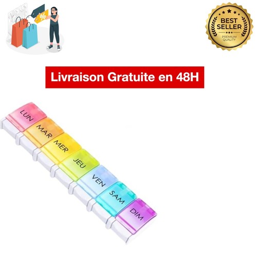 Pilulier semainier jours - semainier, 7