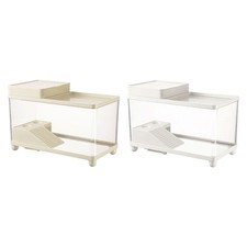 Aquarium pour tortues avec plateforme multifonctions et drainage par le bas pour