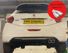 PIPE DYNAMICS Peugeot 208 Gti 1.6i 200 HP 13-18 Arrière Boite Pot Delete Sortie