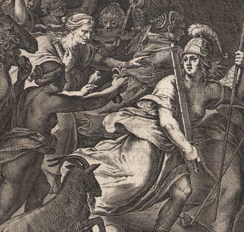 1733 gravure emblême - gravure, vertu