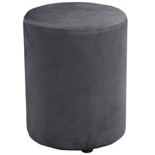 Arti Casa Pouf Rond en Velours 28 x 36 cm - Tabouret Compact pour Salon et Chamb