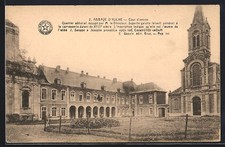 CPA Aulne, L´Abbaye, cour d´entrée 