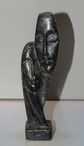 Statuette bronze peint - bronze, noir