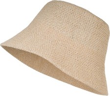 Chapeau de pêcheur pour femme Chapeau de paille en papier Chapeau plissé 