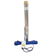 CHM GmbH Pompe A Puits Profonds 4 Pouces 2,2 Kw 12.000 L / Hauteur 10,5 BAR Avec