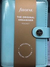 Filofax Original System Planner, Small, Japan Limited Edition Light Blue Mint