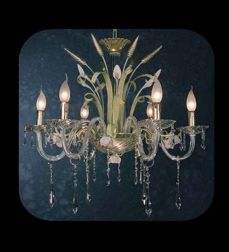 Lustre fer forgé cristal - lustre,