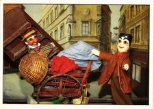 Old postcard Guignol et Gnafron puppets (235753)
