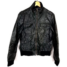 Veste en cuir bomber homme