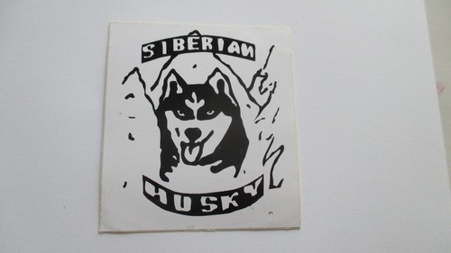 Sticker vintage siberian husky - vintage,