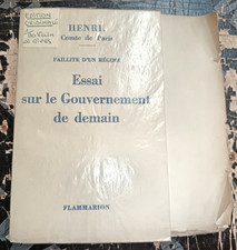 COMTE DE PARIS ESSAI SUR LE