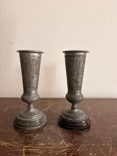 Ancien paire vase timbale - ancien,