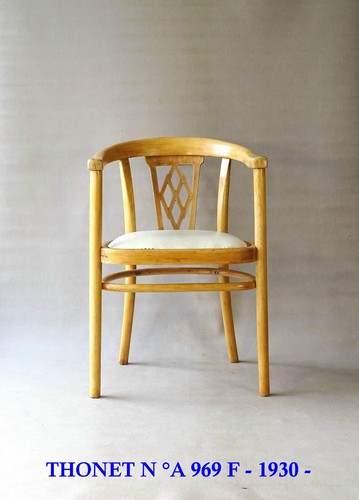 Fauteuil cuir thonet a969 - fauteuil,