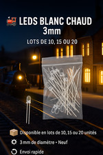 Lot de LEDs 3mm Blanc Chaud – Idéal pour Maquettes, Trains Miniatures, Décors🚂