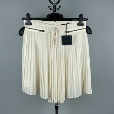 Mini jupe plissée ivoire